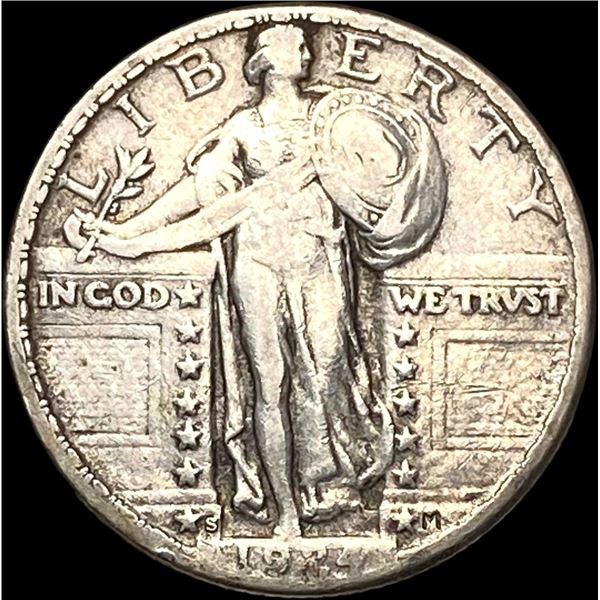 1924-S Standing Liberty Quarter LIGHTLY CIRCULATED