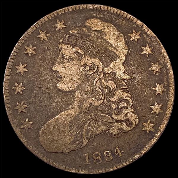 1834 Capped Bust Half Dollar LIGHTLY CIRCULATED LIGHTLY CIRCULATED