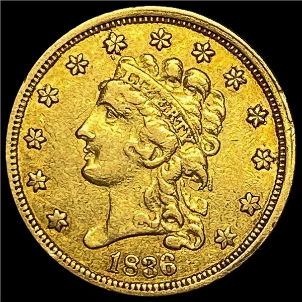 1836 $2.50 Gold Quarter Eagle NEARLY UNCIRCULATED