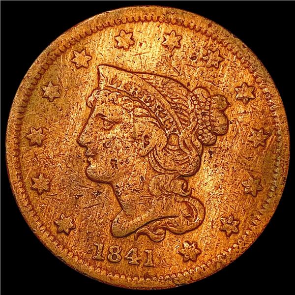 1841 Braided Hair Large Cent LIGHTLY CIRCULATED