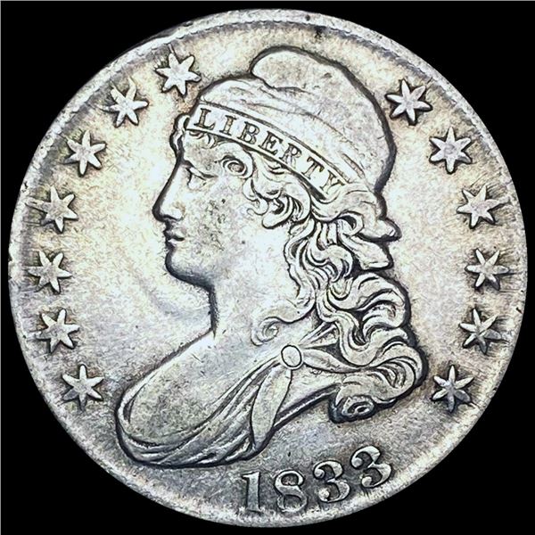 1833 Capped Bust Half Dollar LIGHTLY CIRCULATED