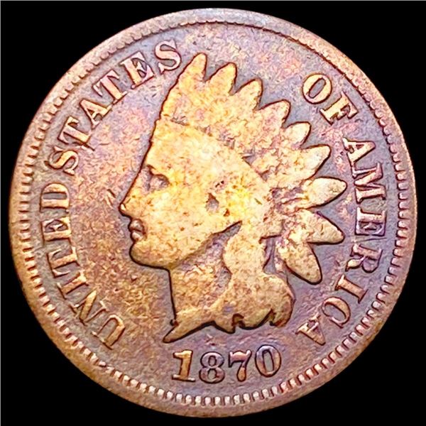 1870 Indian Head Cent NICELY CIRCULATED