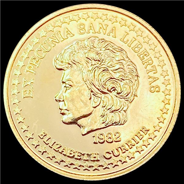 1982 Elizabeth Currier Gold Medallion 0.075oz GEM PROOF