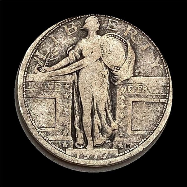 1917 Type 1 Standing Liberty Quarter LIGHTLY CIRCULATED