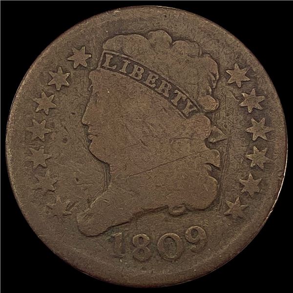 1809 Classic Head Half Cent NICELY CIRCULATED NICELY CIRCULATED