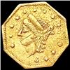 Image 1 : 1870 Octagonal California Gold Quarter NEARLY UNCIRCULATED