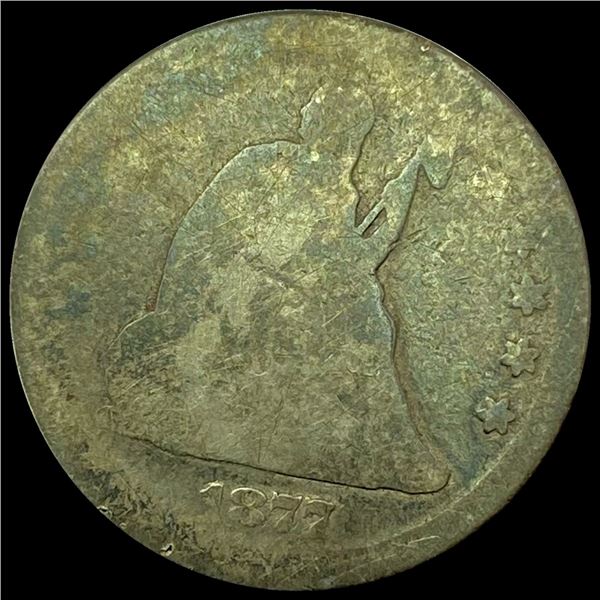 1877-CC Seated Liberty Quarter NICELY CIRCULATED