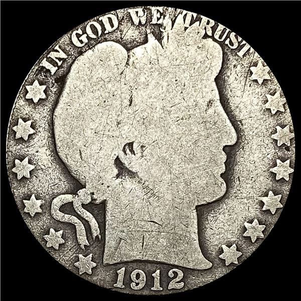 1912-S Barber Half Dollar NICELY CIRCULATED