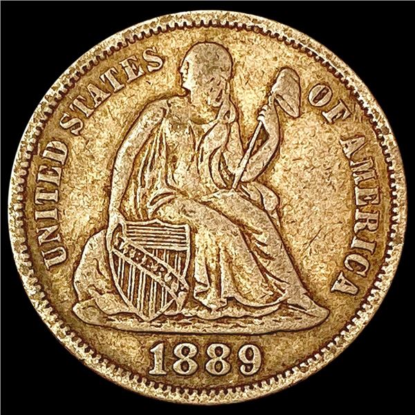 1889 Seated Liberty Dime LIGHTLY CIRCULATED