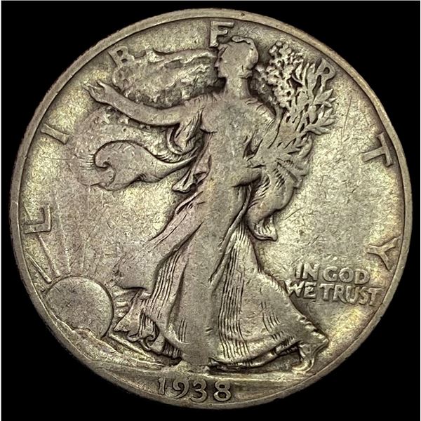 1938-D Walking Liberty Half Dollar LIGHTLY CIRCULATED