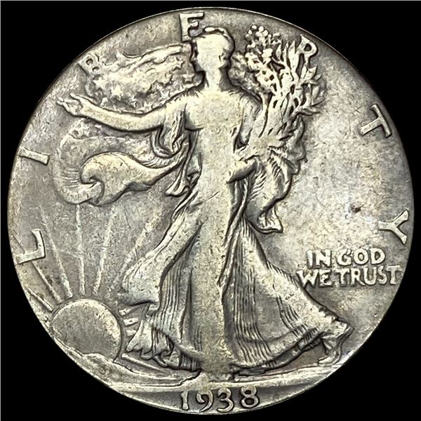 1938-D Walking Liberty Half Dollar LIGHTLY CIRCULATED