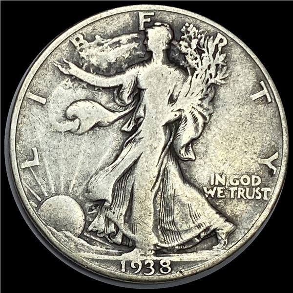 1938-D Walking Liberty Half Dollar LIGHTLY CIRCULATED