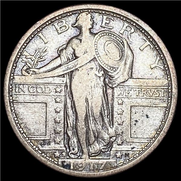 1917-S T1 Standing Liberty Quarter NICELY CIRCULATED
