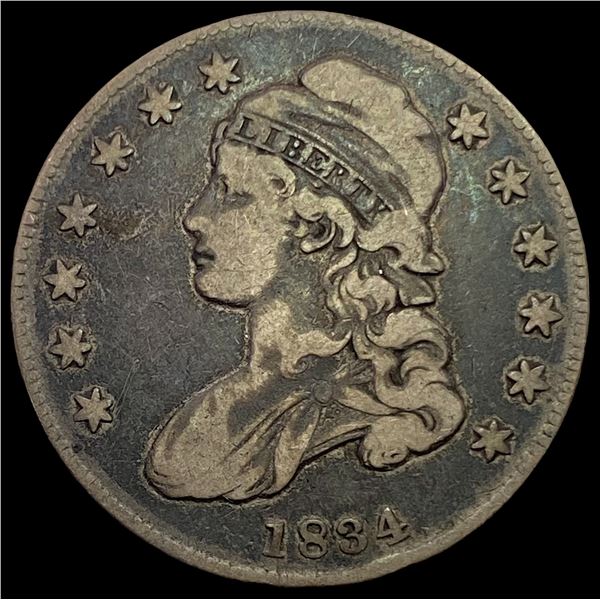 1834 Capped Bust Half Dollar LIGHTLY CIRCULATED