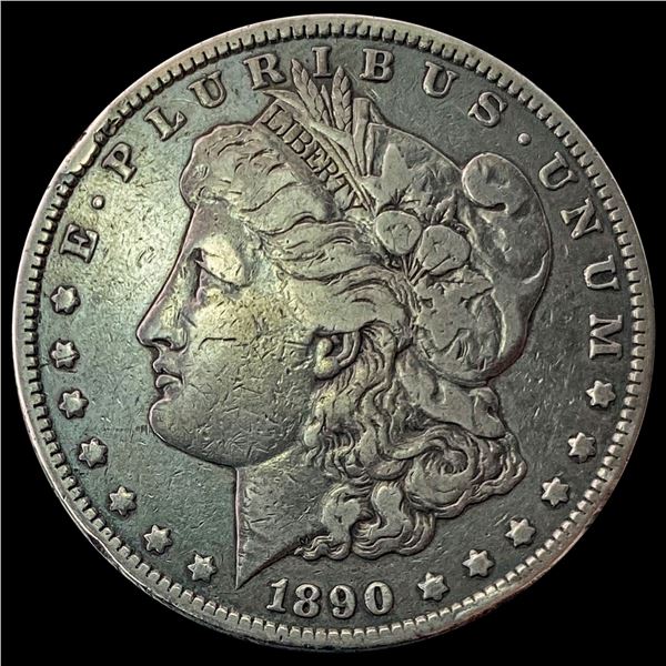 1890-CC Tailbar Morgan Silver Dollar NICELY CIRCULATED
