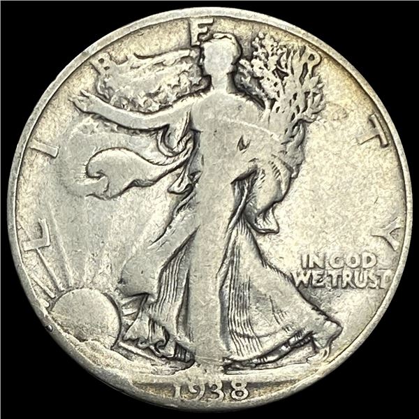 1938-D Walking Liberty Half Dollar LIGHTLY CIRCULATED