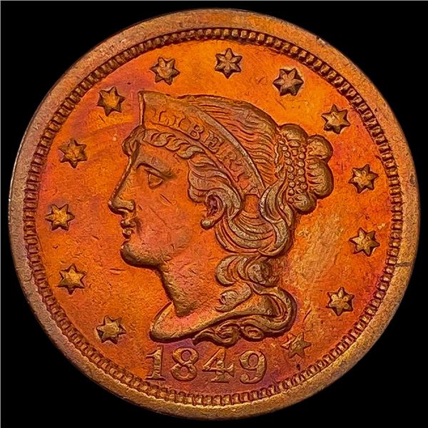 1849 Braided Hair Large Cent UNCIRCULATED UNCIRCULATED