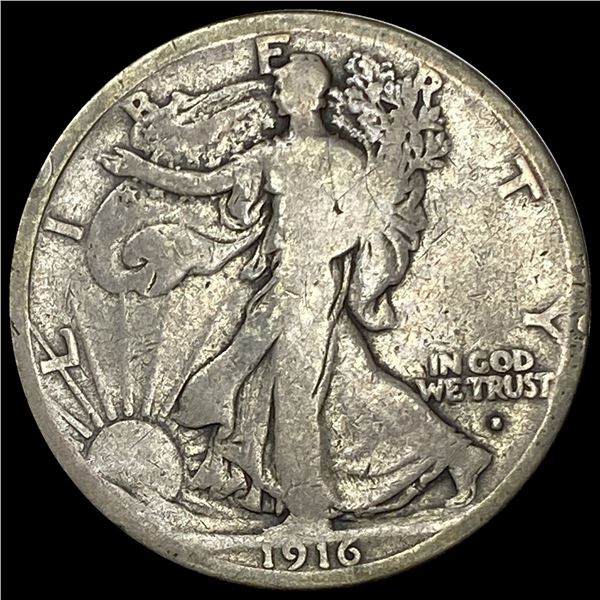 1916-S Walking Liberty Half Dollar NICELY CIRCULATED