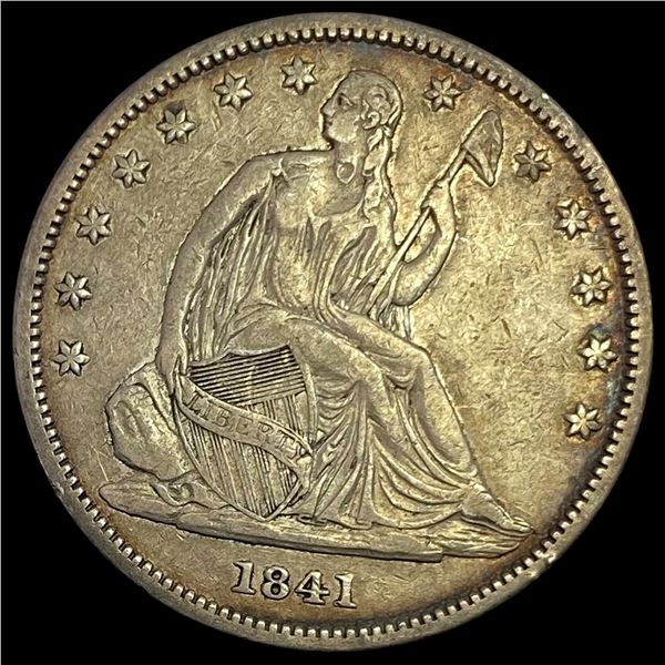 1841 Seated Liberty Half Dollar NEARLY UNCIRCULATED