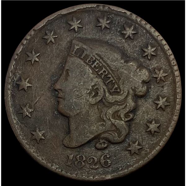 1826 Coronet Head Large Cent NICELY CIRCULATED