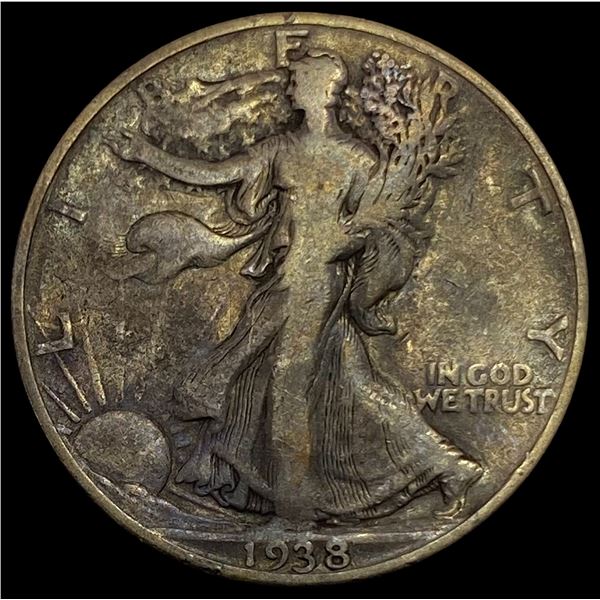 1938-D Walking Liberty Half Dollar LIGHTLY CIRCULATED