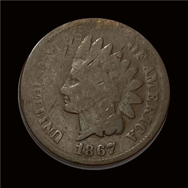 1867 Indian Head Cent NICELY CIRCULATED