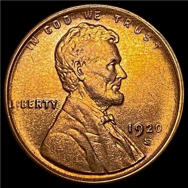 1920-S Wheat Cent CHOICE AU