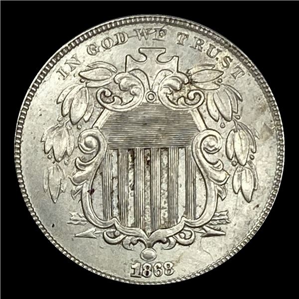 1868 Shield Nickel NEARLY UNCIRCULATED