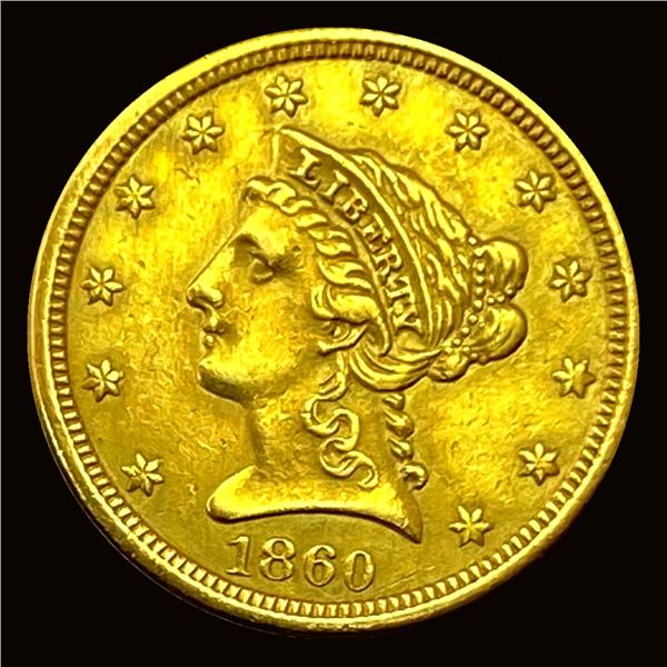 1860 $2.50 Gold Quarter Eagle HIGH GRADE