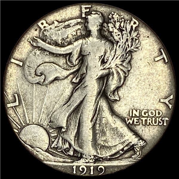 1919 Walking Liberty Half Dollar LIGHTLY CIRCULATED