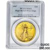 Image 1 : 1907 $20 Gold Double Eagle PCGS MS63 HR Wire Edge