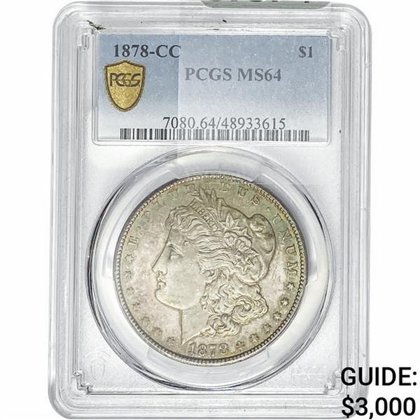 1878-CC Morgan Silver Dollar PCGS MS64