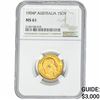 Image 1 : 1904P Australia .2355oz Gold 1 Sovereign NGC MS61