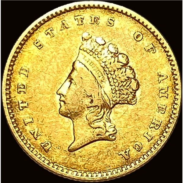 1854 Gold $1 Indian Head Type 2 CLOSELY UNCIRCULATED
