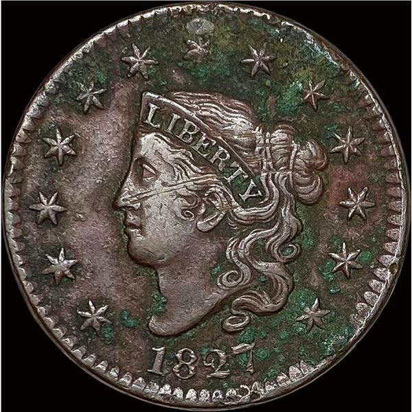 1827 Coronet Head Large Cent NEARLY UNCIRCULATED