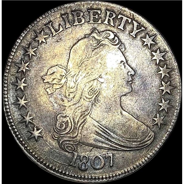 1807 Silver Draped Bust Half Dollar CLOSELY UNCIRCULATED