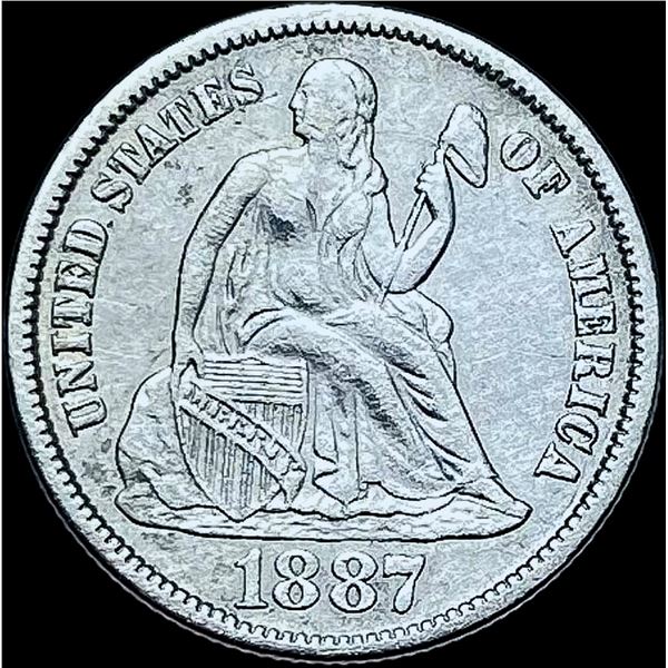 1887-S Silver Dime CHOICE AU
