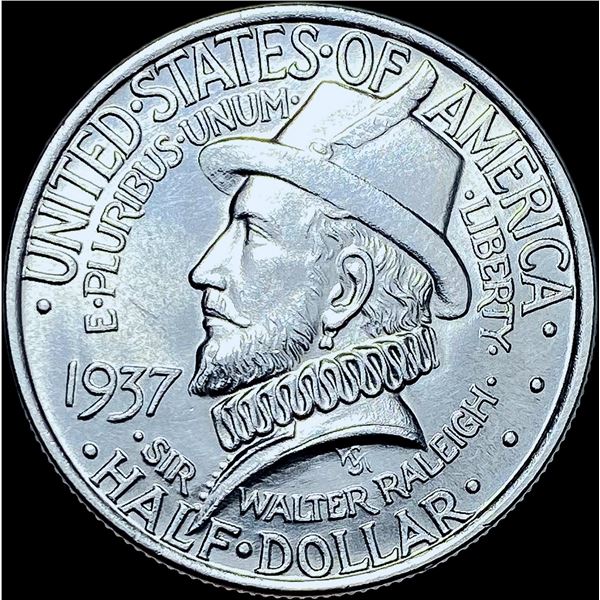 1937 Silver Roanoke Island Half Dollar GEM BU