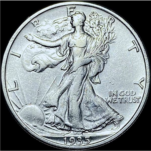 1935-S Silver Walking Liberty Half Dollar CHOICE AU