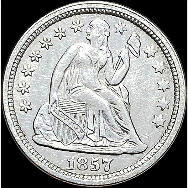 1857 Silver Seated Liberty Dime UNCIRCULATED