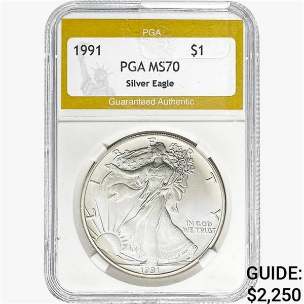 1991 American Silver Eagle PGA MS70