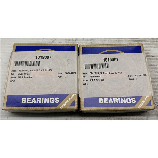 (2) NSK #6210ZZCM NS7S 210 Bearings