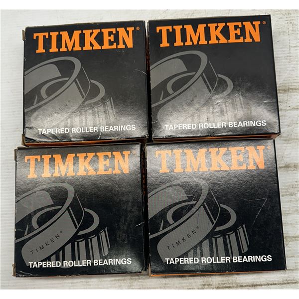 (4) Timken #495  Bearings