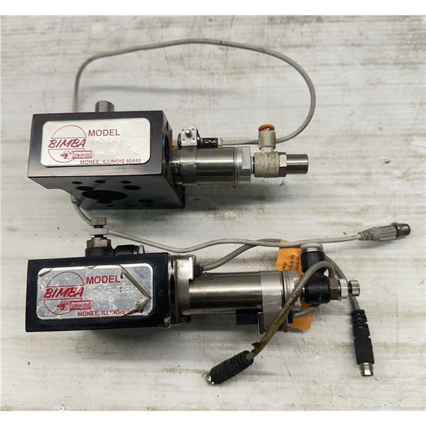 Lot of (2) Bimba #T-041-DM & #T-042-DEB1M Cylinders