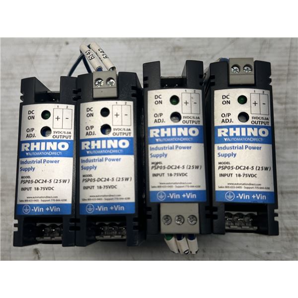 (4) Rhino #PSP05-DC24-5 Power Supplies