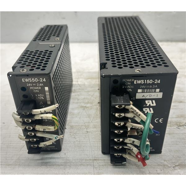 Lot of (2) Nemic-Lambda Power Supplies #EWS50-24 & #EWS150-24