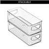 Image 1 : NEW IDESIGN SET OF 2 PLASTIC STACKABLE PANTRY BIN