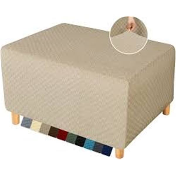 NEW YEMYHOM OTTOMAN COVER SLIPCOVER XK KHAKI