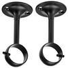 Image 1 : NEW SET OF 2 BASICS CURTAIN ROD CEILING-MOUNT BRAC
