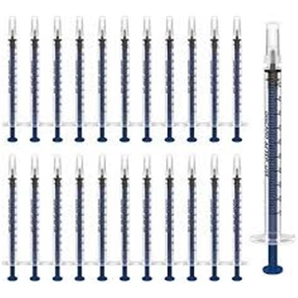 NEW OMAWRF 50 PACK 1ML PLASTIC SYRINGE